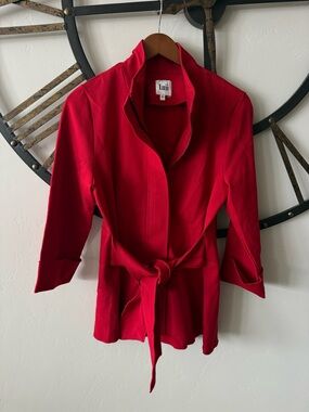 Luii Bold Red Zip-Front Jacket